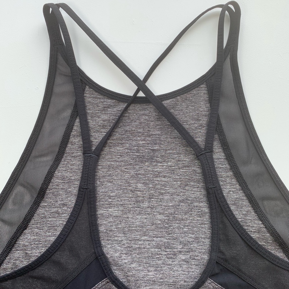 Lululemon Run Off Route Sheer Tank Top Racerback Crisscross Strappy Back Black 8 - Picture 7 of 15